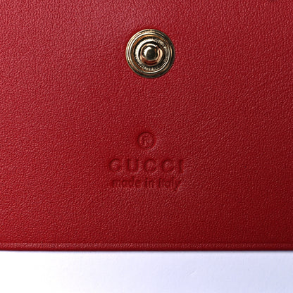 Gucci GG Supreme Monogram Blooms Card Case Beige Blue Navy Hibiscus Red 6 of 7