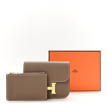Hermes Evercolor Constance Slim Wallet Etoupe 9 of 9