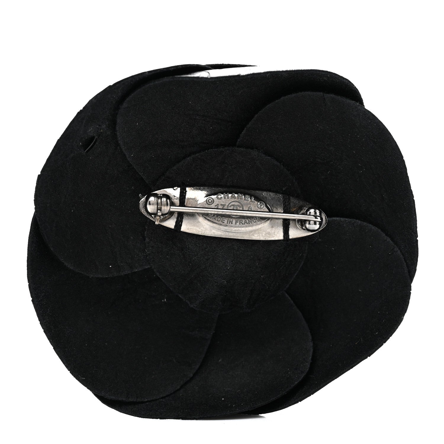 Chanel Lambskin Camellia Brooch Black 3 of 4
