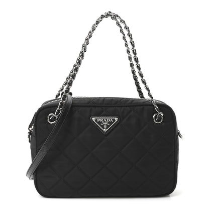 Prada Nylon Tessuto Impuntu Quilted Bandoliera Crossbody Bag Black 1 of 10