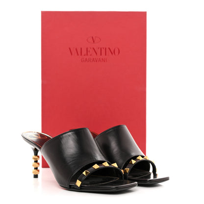 Valentino Garavani Nappa Rockstud Tower Heel Mules 37 Black 9 of 9