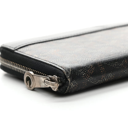 Goyard Goyardine Matignon Zip Around GM Wallet Black 11 of 12
