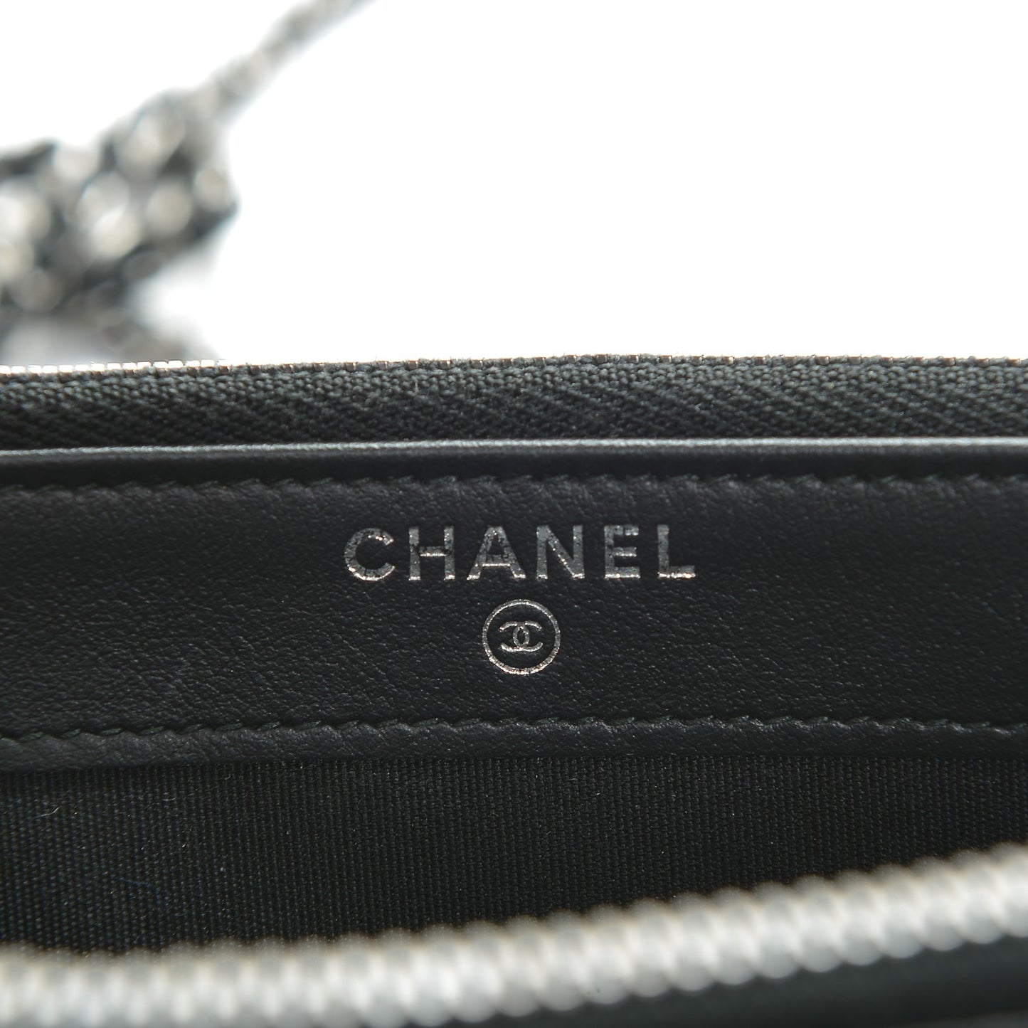 Calfskin Quilted Small Boy Clutch With Chain Black