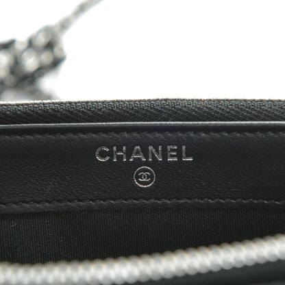 Chanel Calfskin Quilted Small Boy Clutch With Chain Black 6 of 8