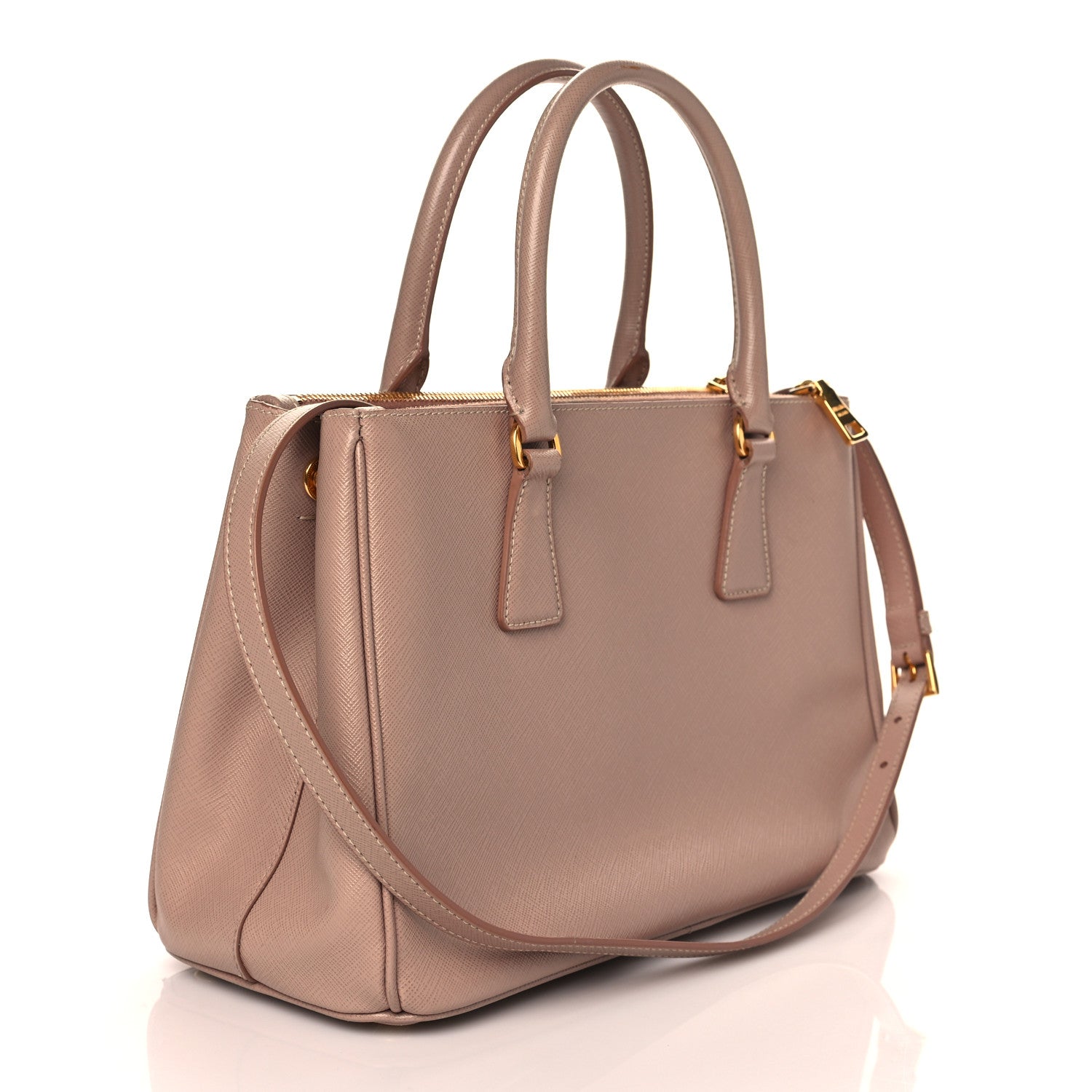 Prada Saffiano Small Galleria Double Zip Tote Cammeo 3 of 12