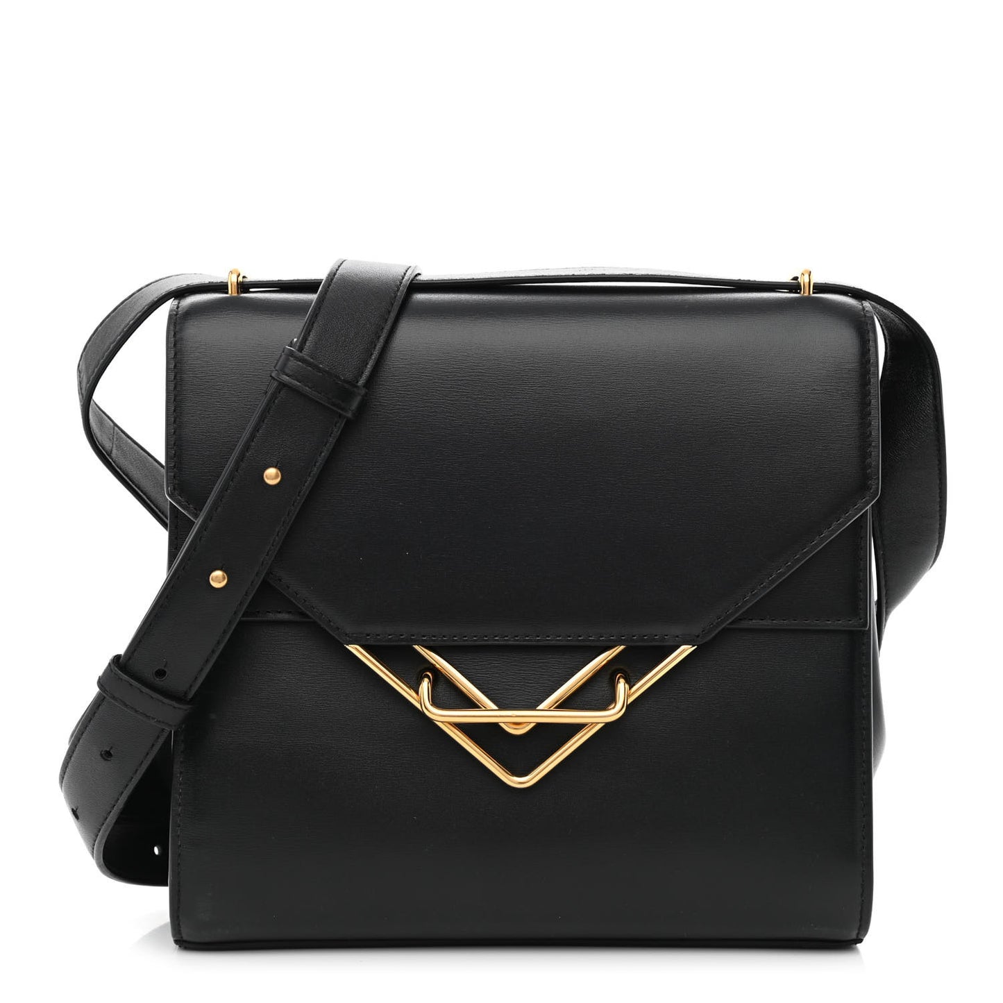 Box Calfskin Nappa Clip Bag Black