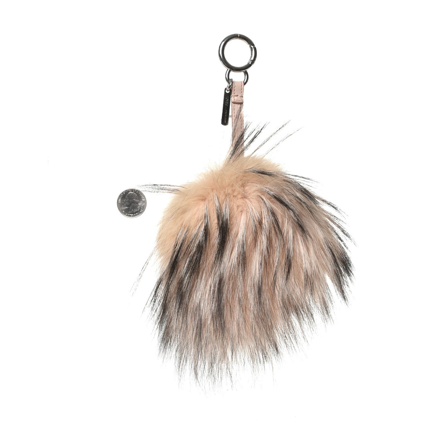 Mink Fox Fur Vitello Wild Jess Monster Bag Bug Charm Pink