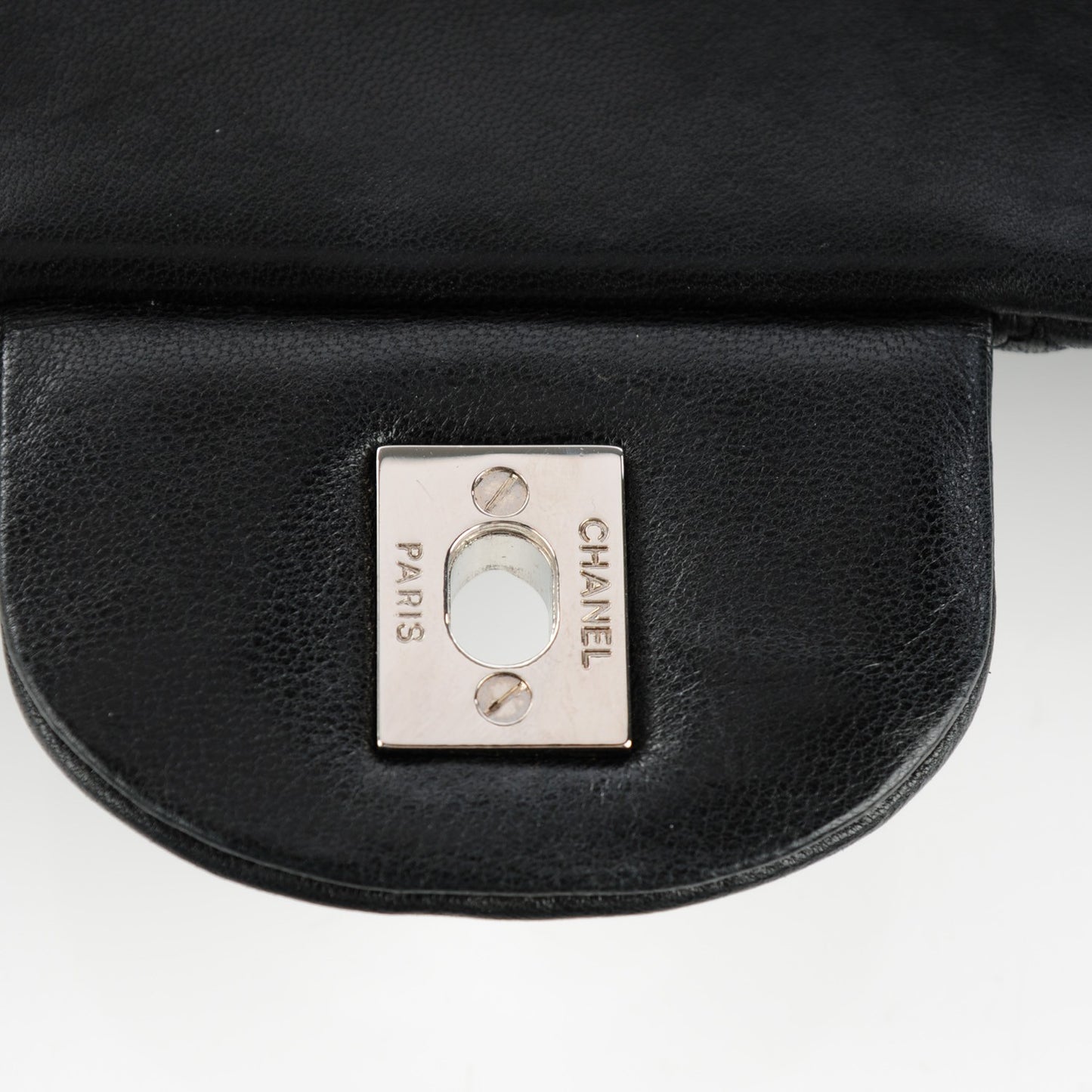 Lambskin Quilted Jumbo Single Flap Black