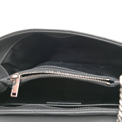 Saint Laurent Calfskin Y Quilted Monogram Small Loulou Chain Satchel Storm 5 of 11