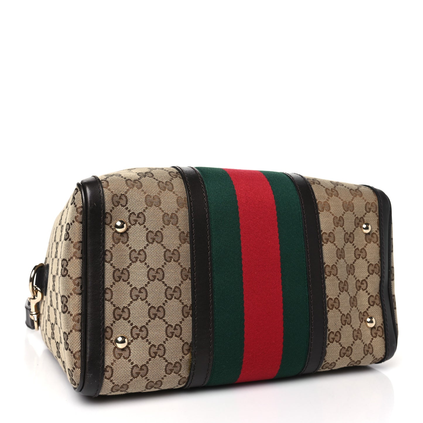 Monogram Vintage Web Medium Boston Dark Brown