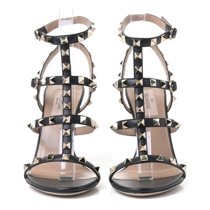Valentino Garavani Calfskin Nappa Rockstud Gladiator 105mm Sandals 36 Black 2 of 6