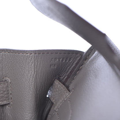 Hermes Togo Birkin 30 Etain 9 of 38
