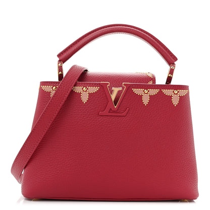 Louis Vuitton Taurillon Embellished Flower Capucines BB Dark Pink 1 of 11