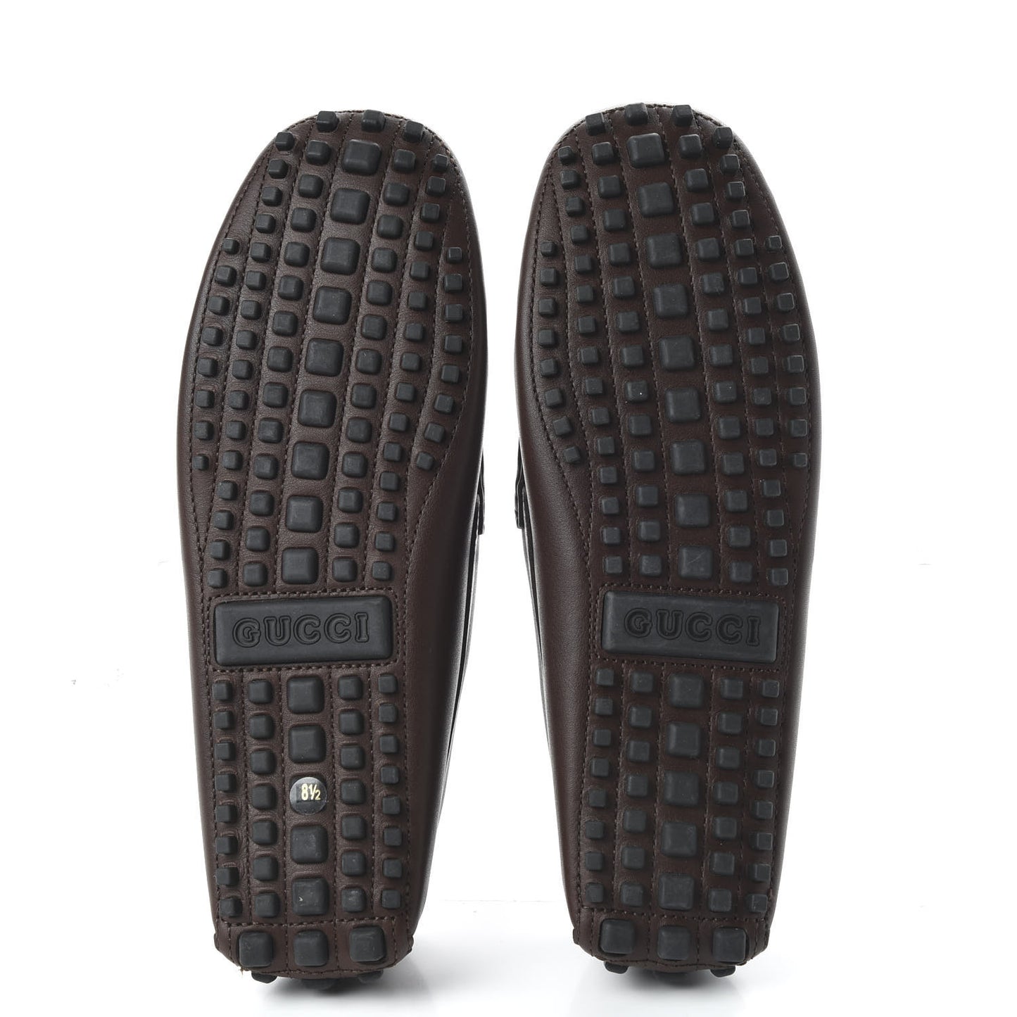 Soft Clove Calfskin Web Mens Horsebit Driver Loafers 8.5 Cocoa
