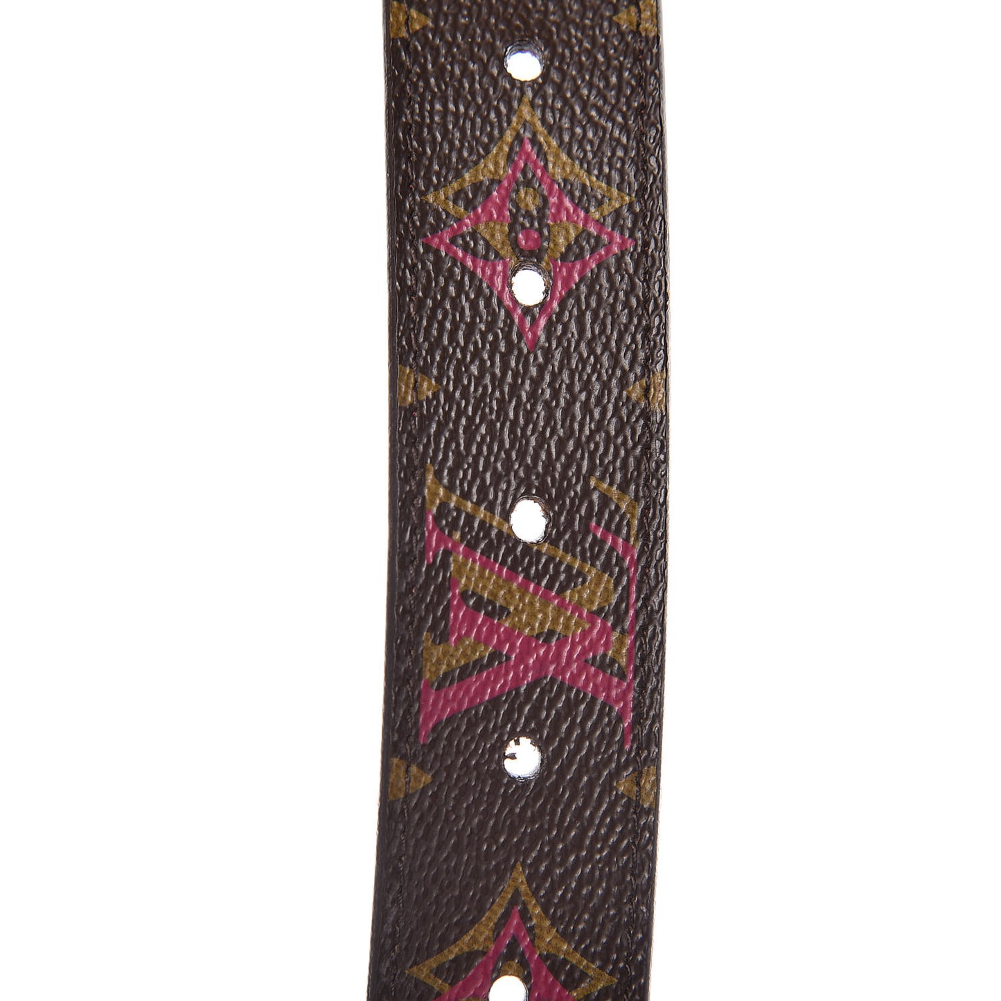Rainbow Monogram 30mm LV Initiales Reversible Belt 90 36 Fuchsia