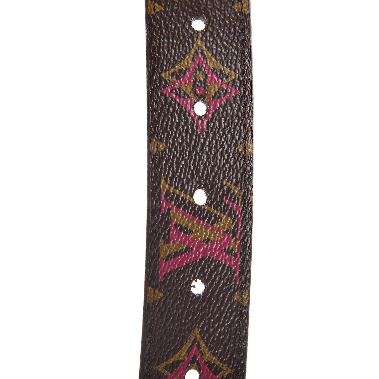 Louis Vuitton Rainbow Monogram 30mm LV Initiales Reversible Belt 90 36 Fuchsia 5 of 6