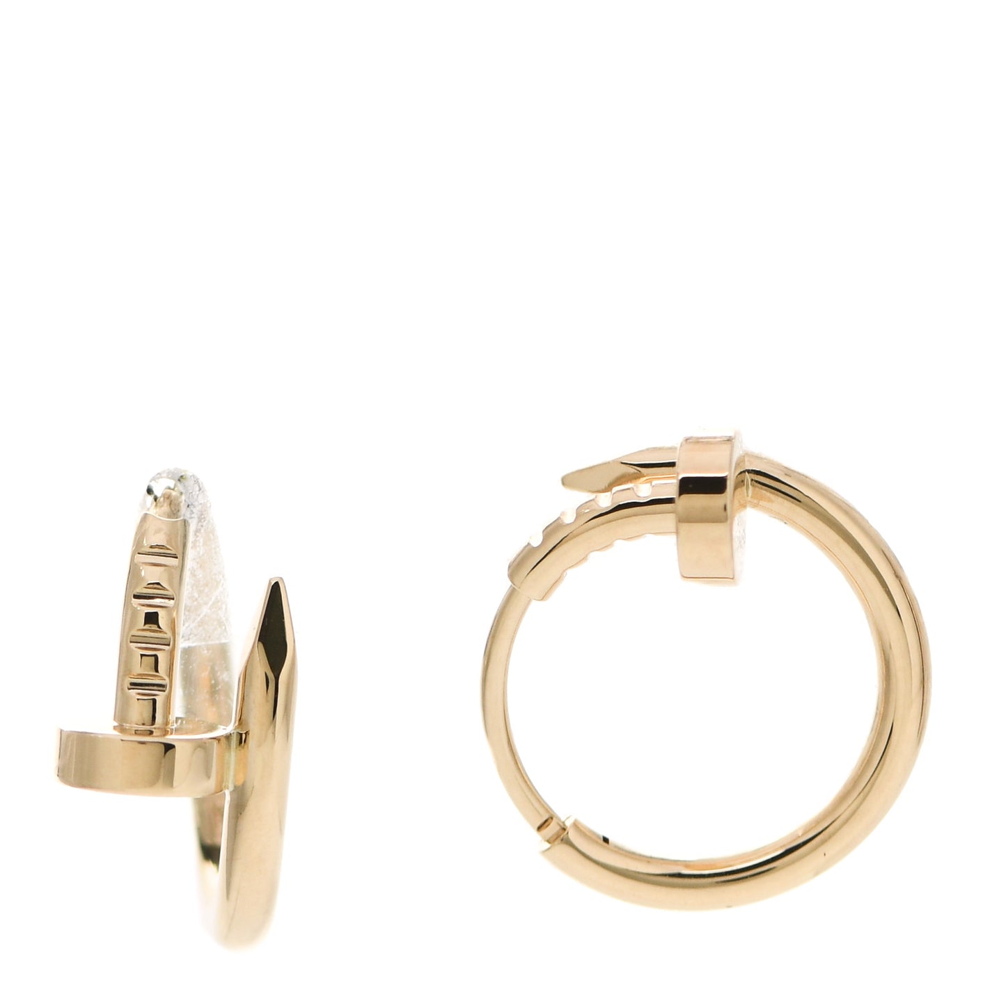 18K Yellow Gold Juste Un Clou Hoop Earrings