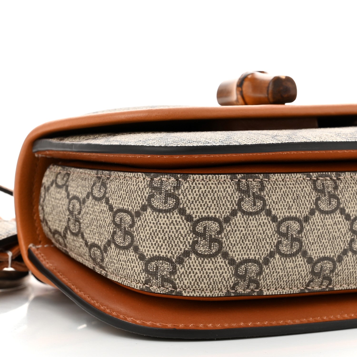 Gucci GG Supreme Monogram Web Bamboo Mini 1947 Belt Bag 80 32 Beige 9 of 11