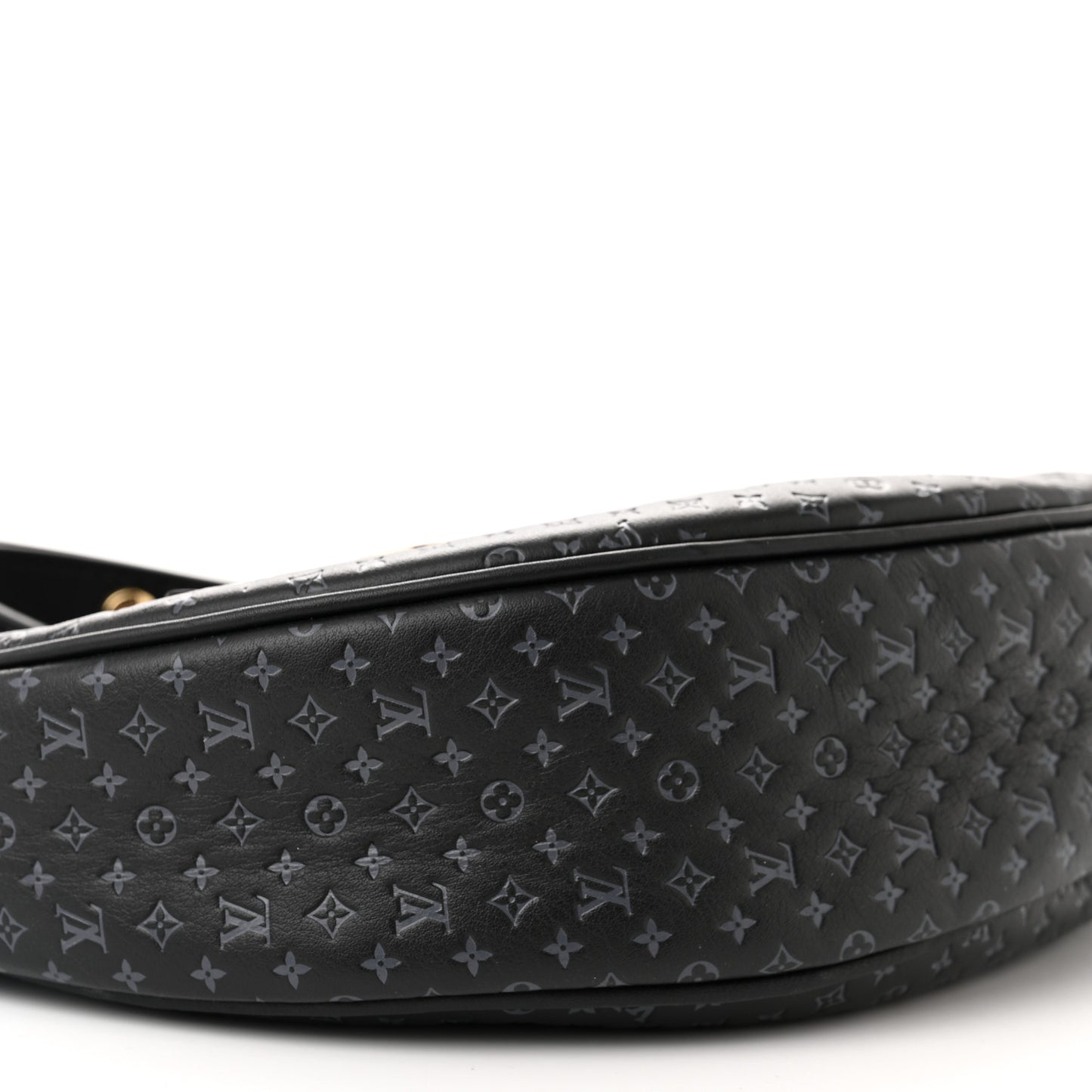 Calfskin Embossed Monogram Loop Black