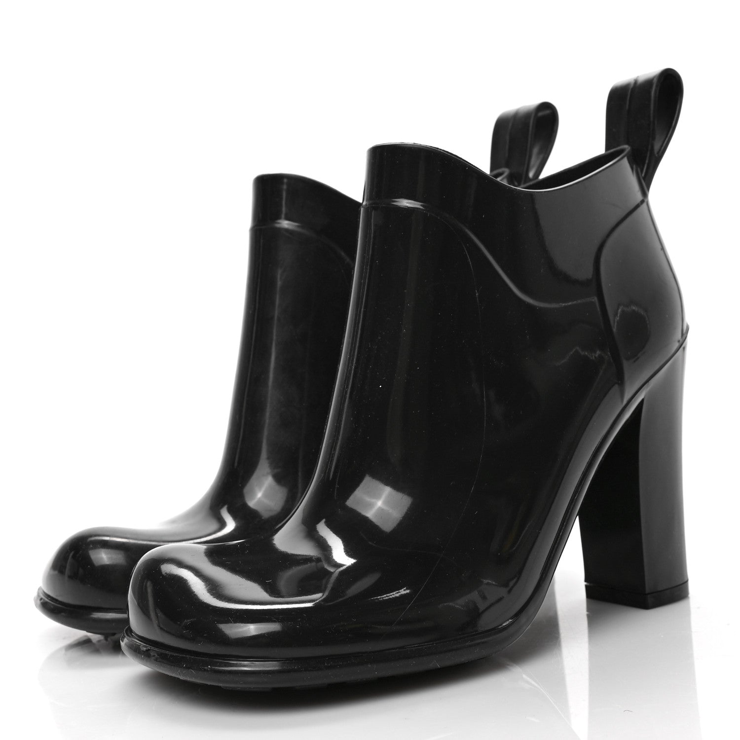 Bottega Veneta Rubber Shine Ankle Boots 36 Black 3 of 7