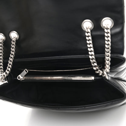 Saint Laurent Calfskin Y Quilted Monogram Medium Loulou Chain Satchel Black 5 of 11