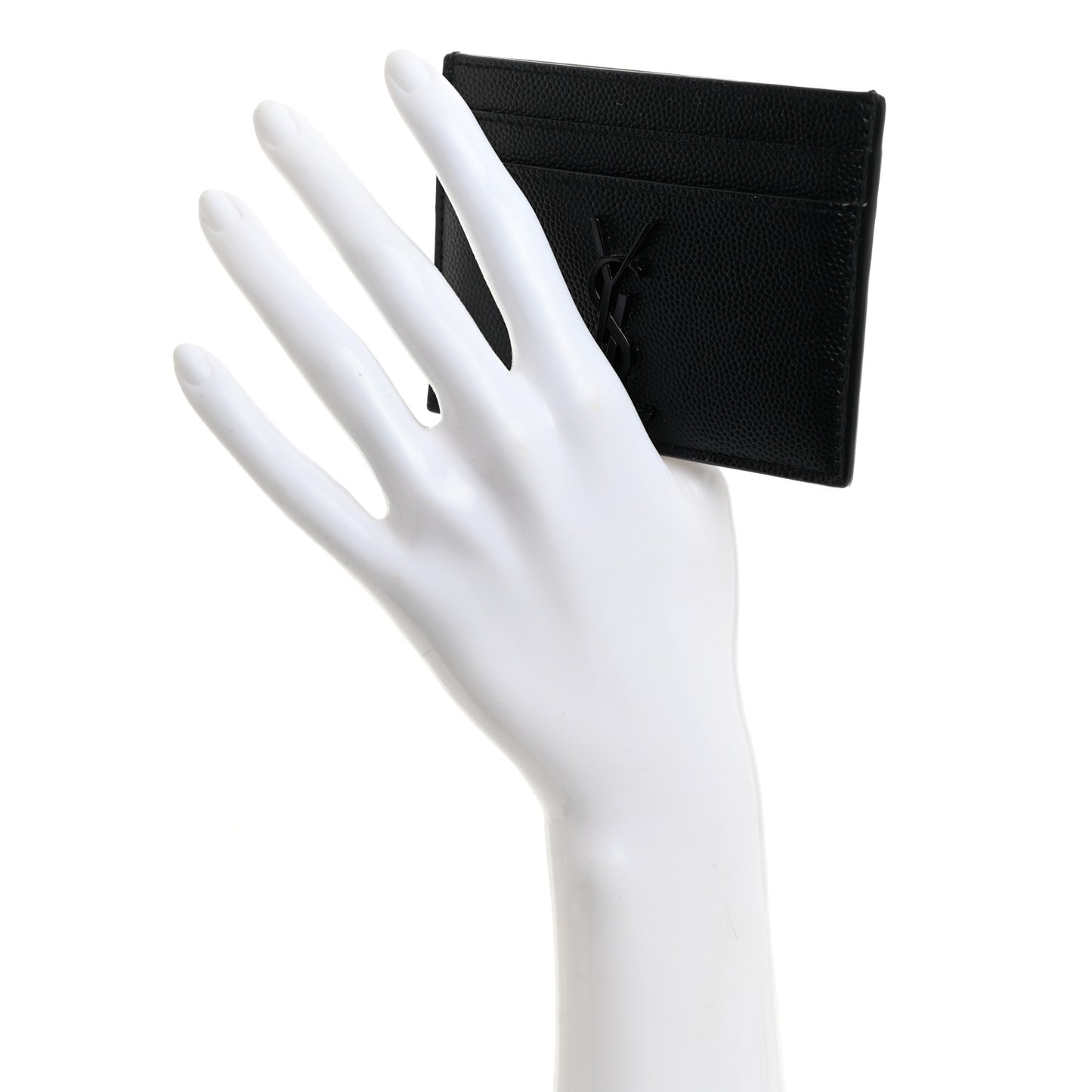 Grain De Poudre Monogram Credit Card Case Black