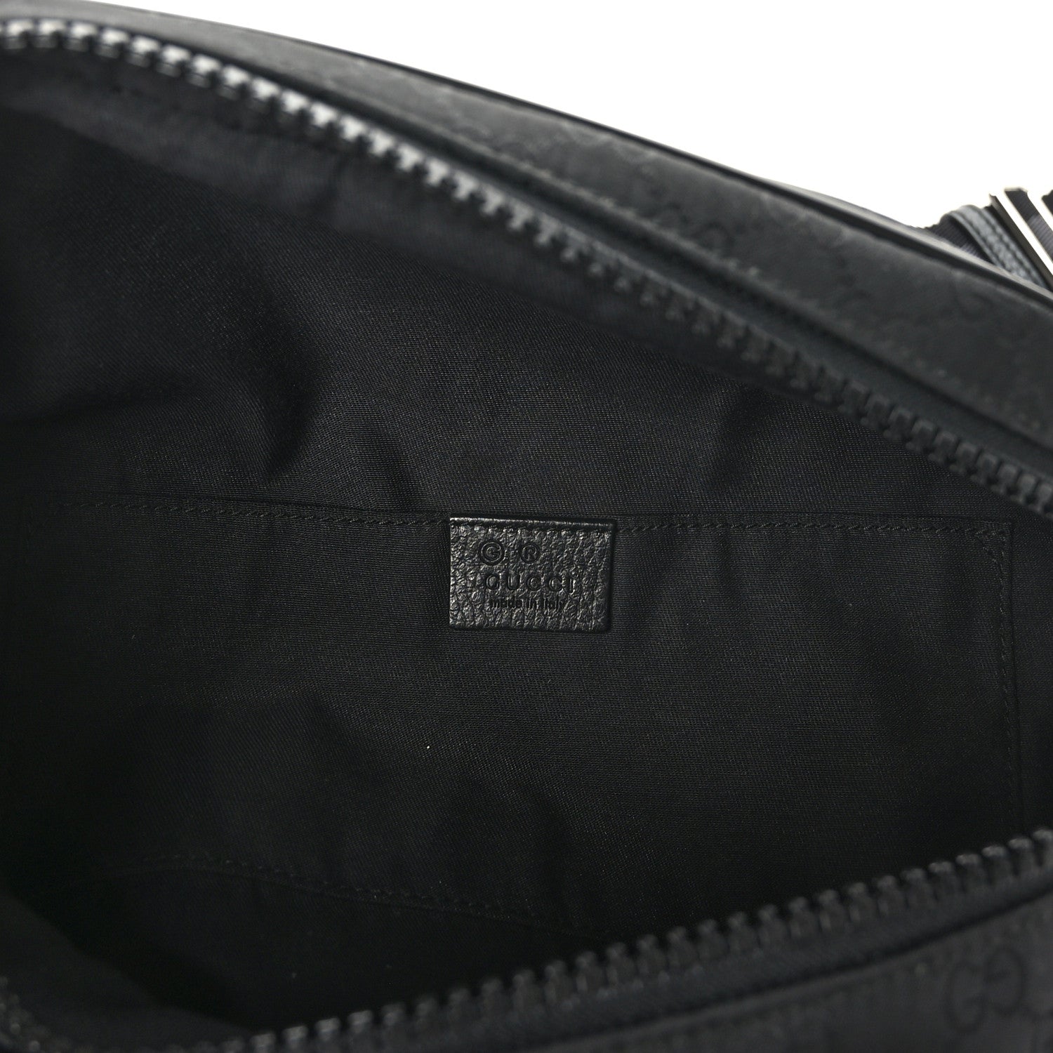 Gucci Nylon Monogram Fanny Pack Belt Bag Black 6 of 10