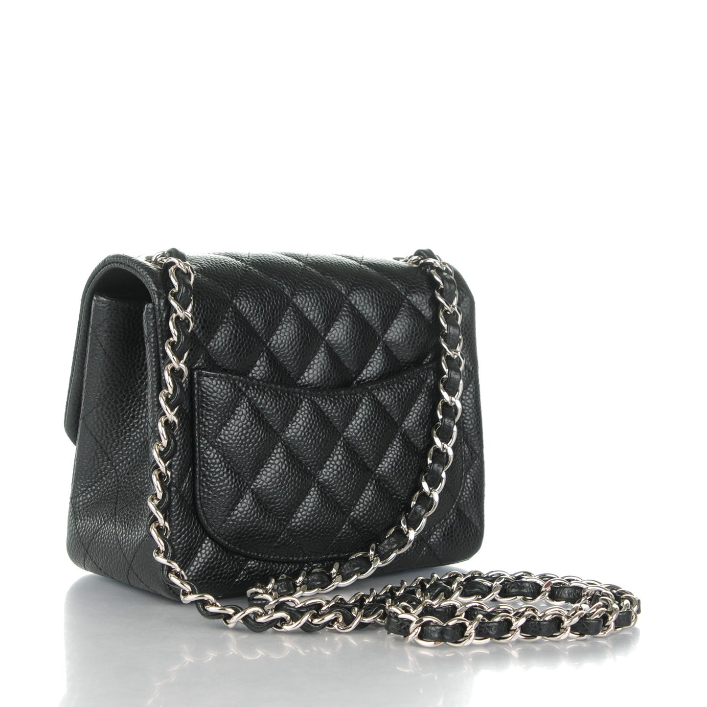 Caviar Quilted Mini Square Flap Black