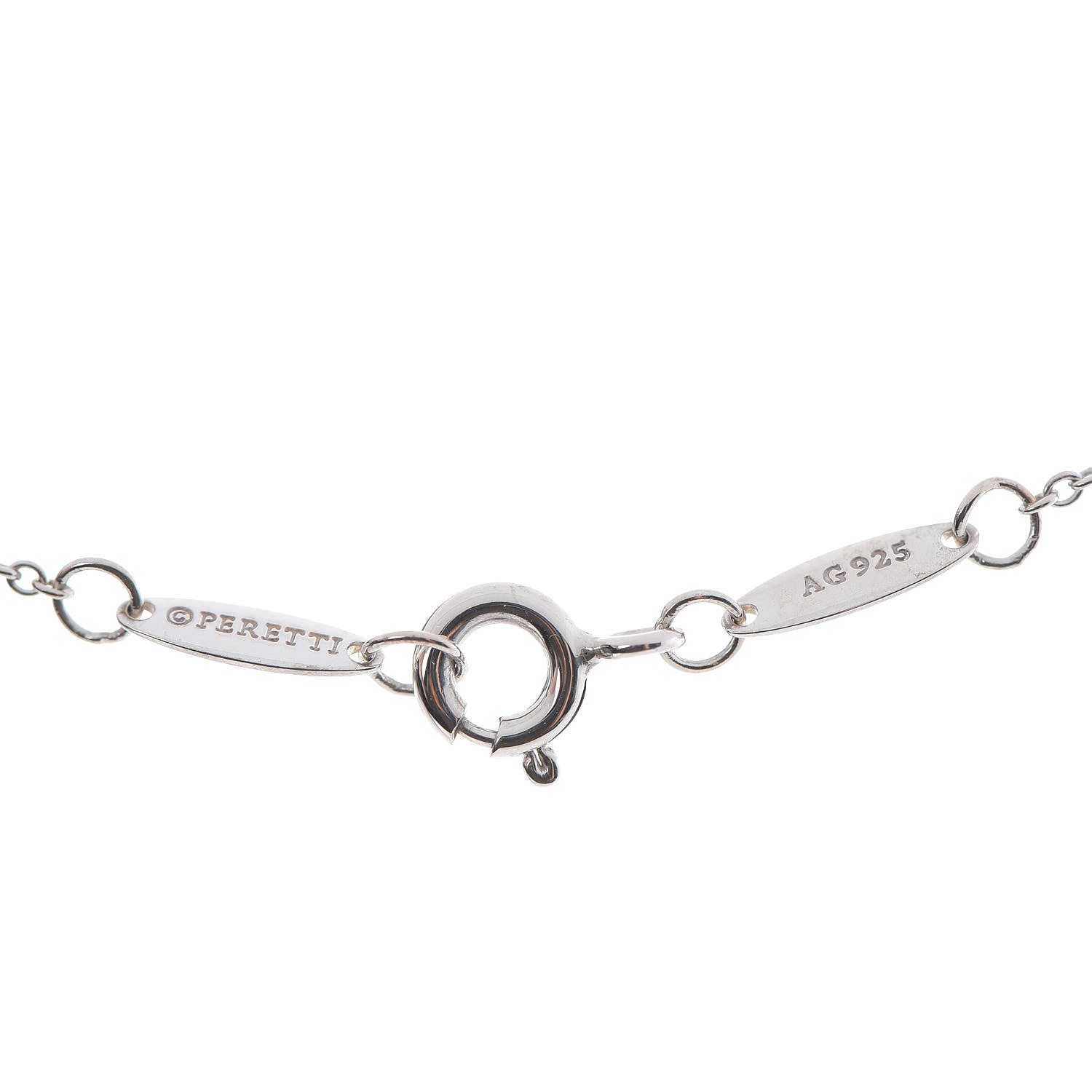 Tiffany Sterling Silver Diamond .05ct Elsa Peretti Diamonds by the Yard Pendant Necklace 4 of 6