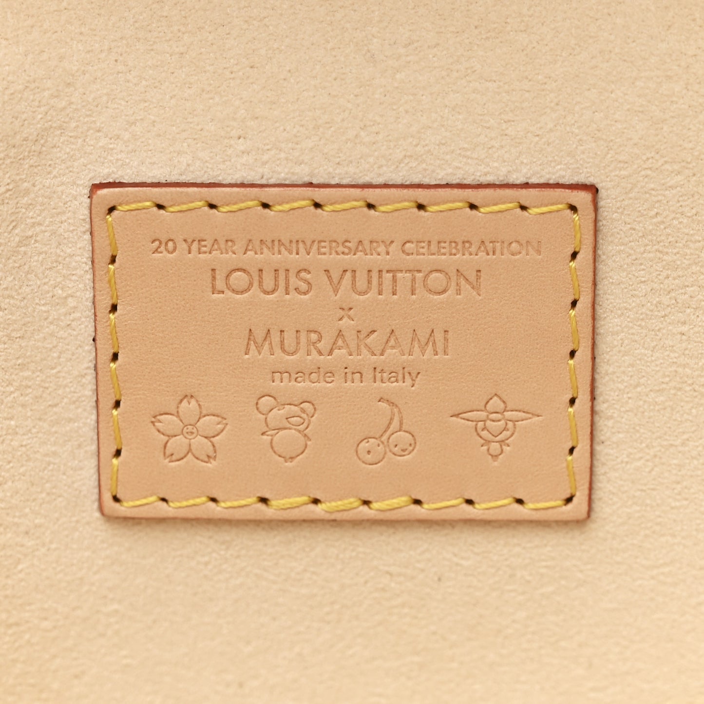 LV x TM Monogram Multicolor Vanity Chain Pouch White