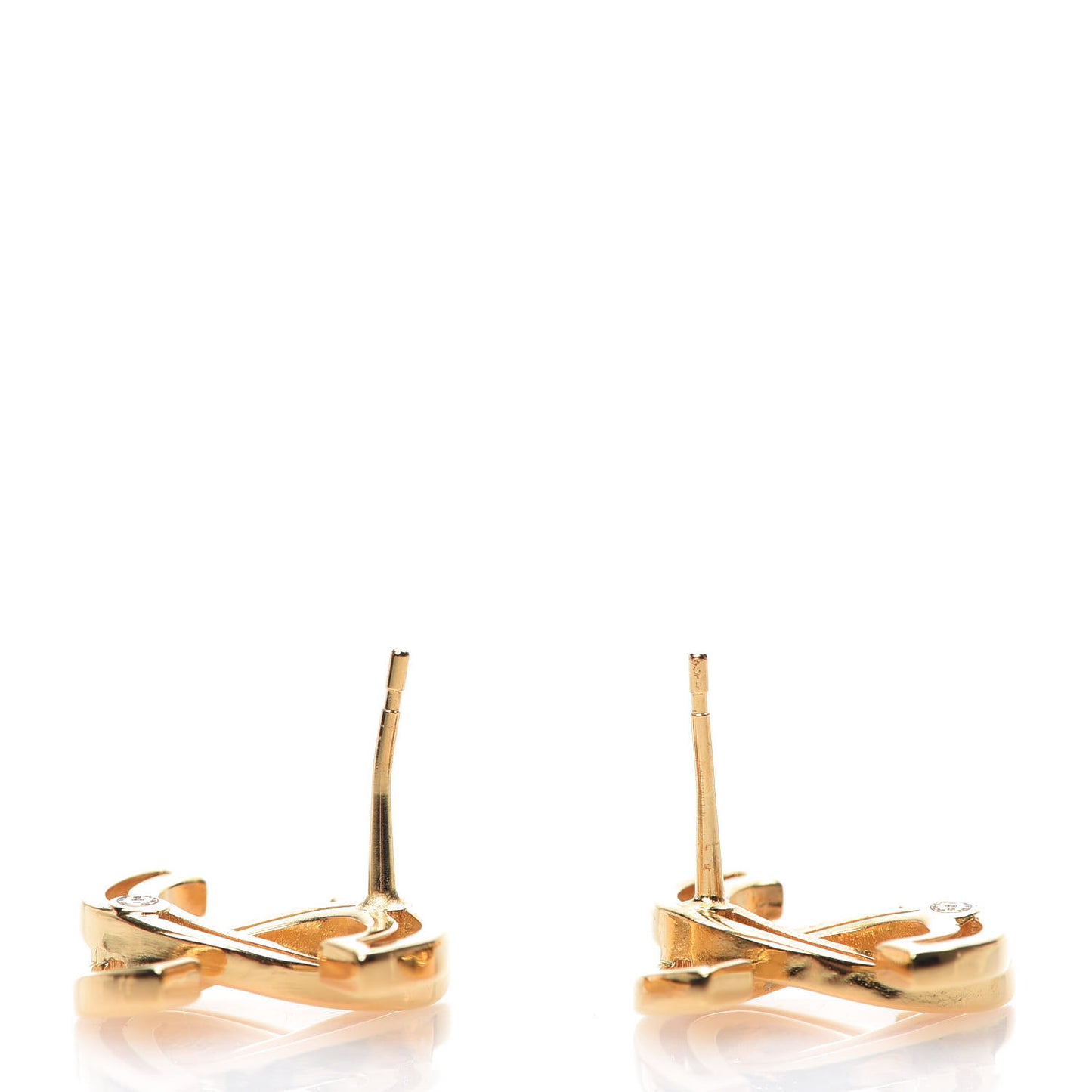Metal Obazine CC Earrings Gold