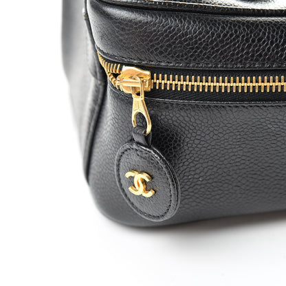 Chanel Caviar Vanity Cosmetic Case Black 10 of 13