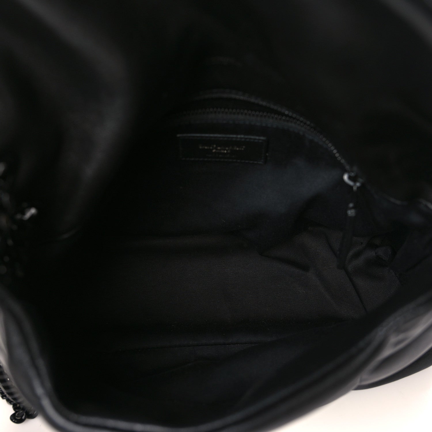 Saint Laurent Lambskin Quilted Small Loulou Puffer Monogram Chain Satchel Black 5 of 9
