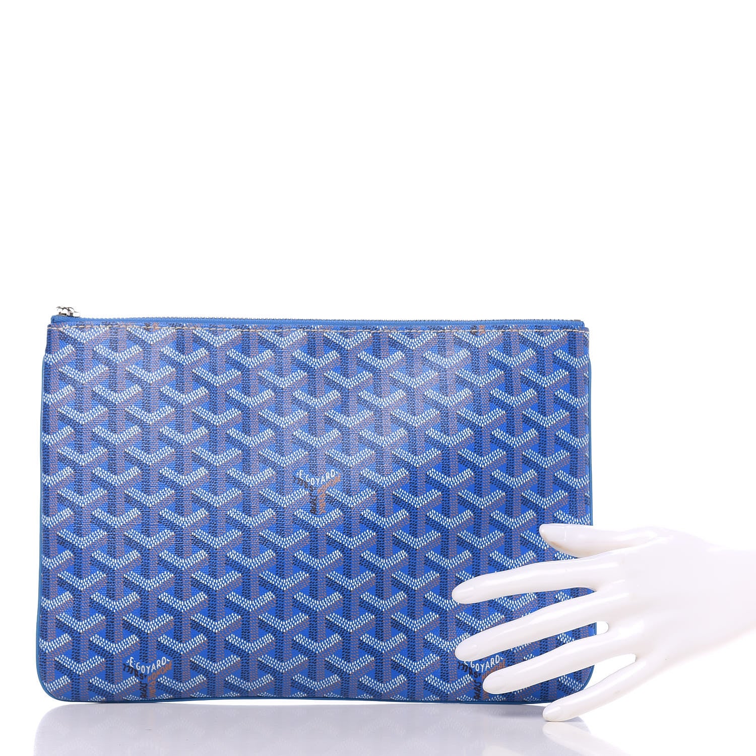 Goyard Goyardine Senat Pochette MM Sky Blue 2 of 11