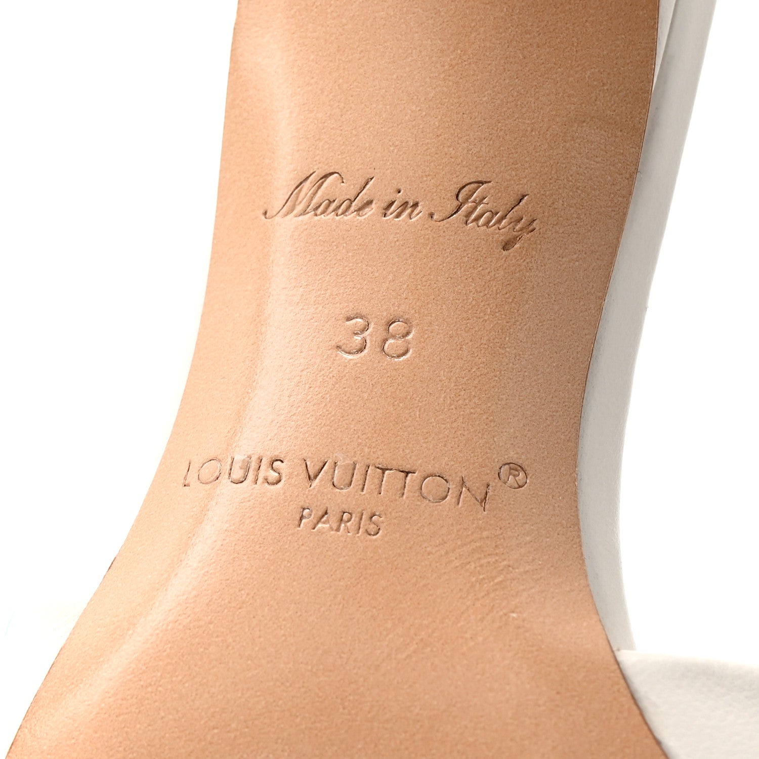 Louis Vuitton Lambskin Embossed Monogram By The Pool Revival High Heel Mules 38 White Blue Purple 7 of 10