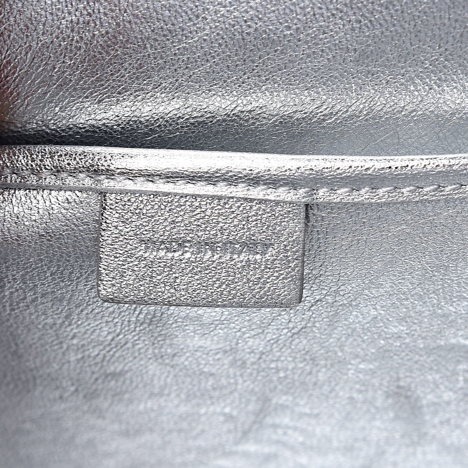 Celine Laminated Lambskin Nano Luggage Silver 7 of 13