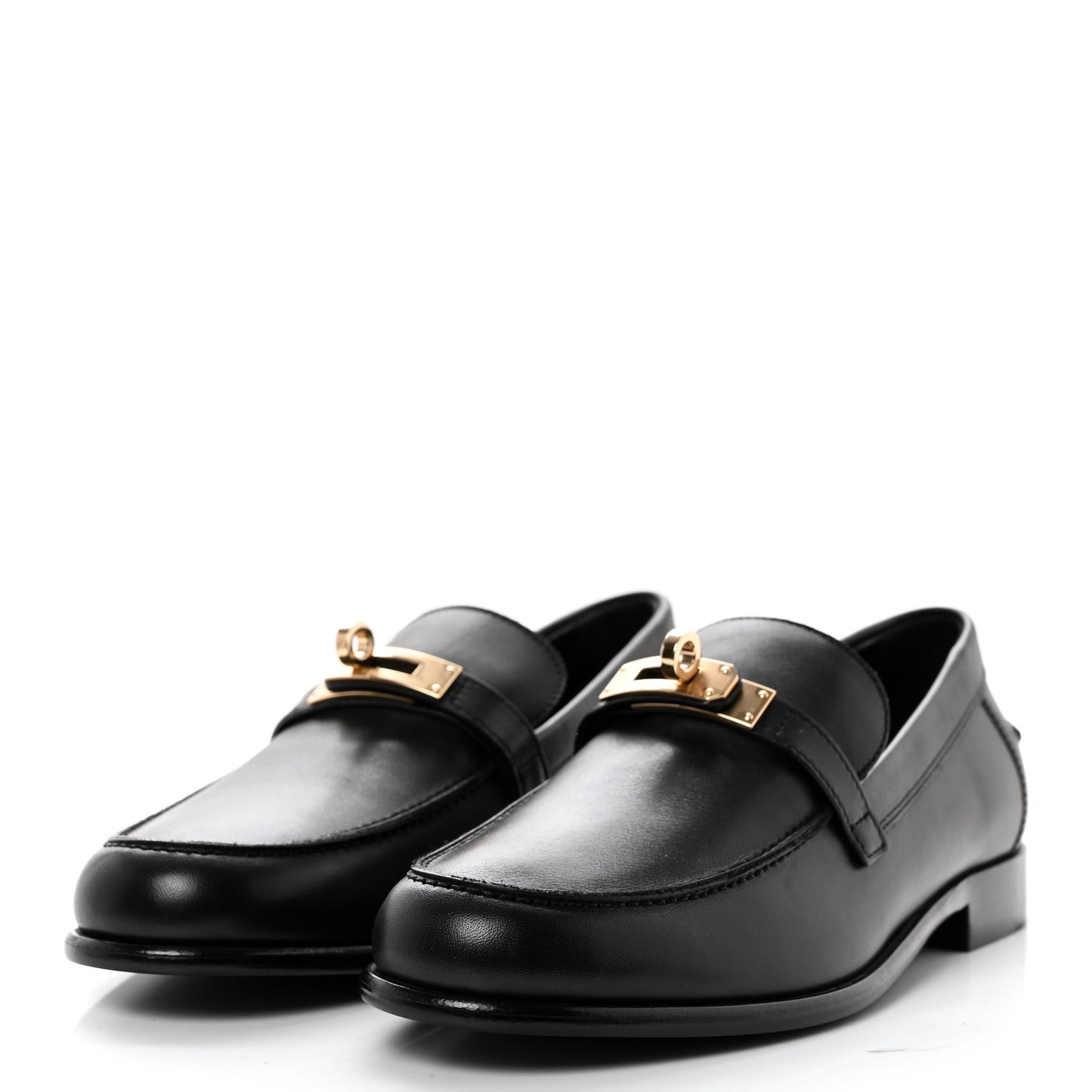 Calfskin Womens Destin Loafers 37 Black