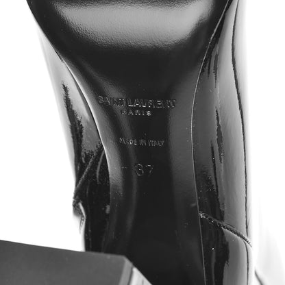 Saint Laurent Patent Ankle Boots 37 Black 6 of 9