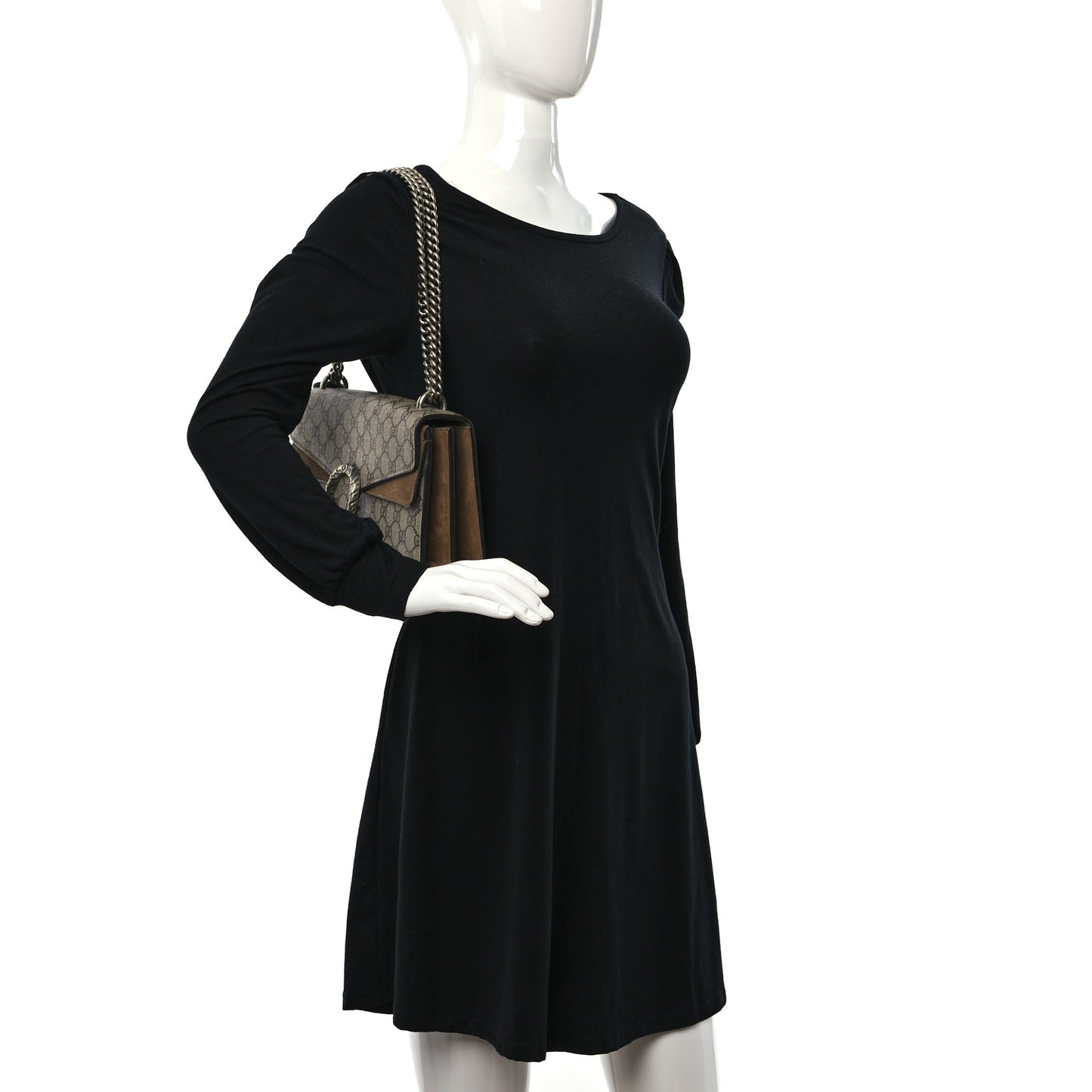 GG Supreme Monogram Small Dionysus Shoulder Bag Taupe