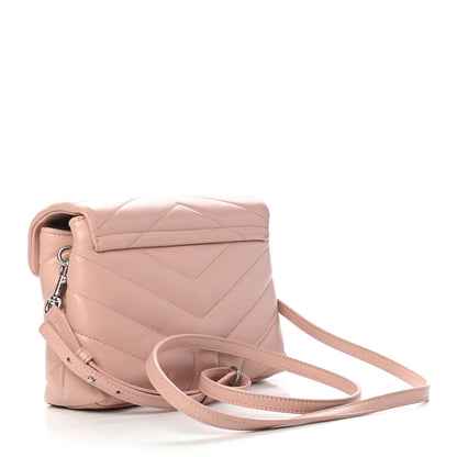 Saint Laurent Calfskin Y Quilted Monogram Toy Loulou Chain Satchel Pale Pink 3 of 9