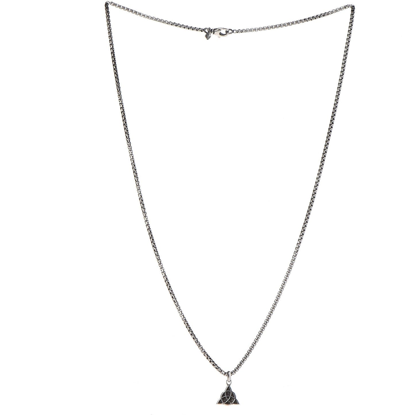 Sterling Silver Celtic Knot Amulete Pendant Necklace