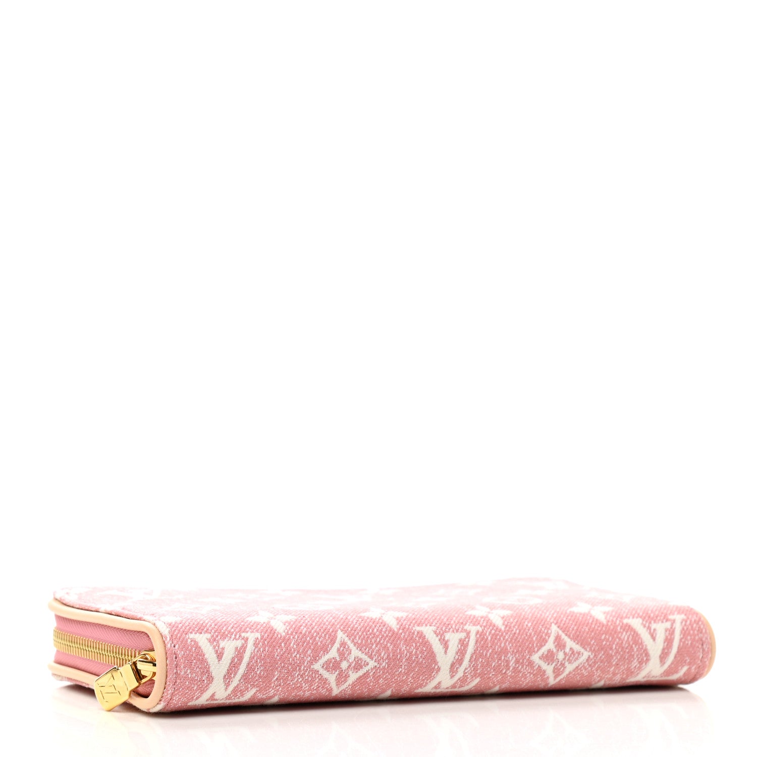 Louis Vuitton Denim Monogram Jacquard Zippy Wallet Pink 4 of 7