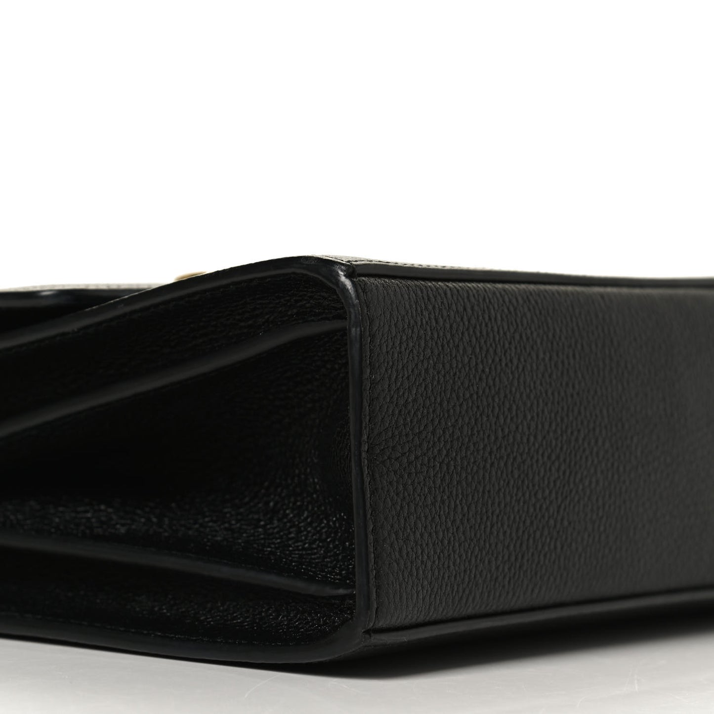 Grainy Calfskin Small Zumi Shoulder Bag Black