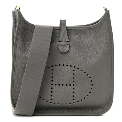 Hermes Taurillon Clemence Evelyne III PM Gris Meyer 1 of 11