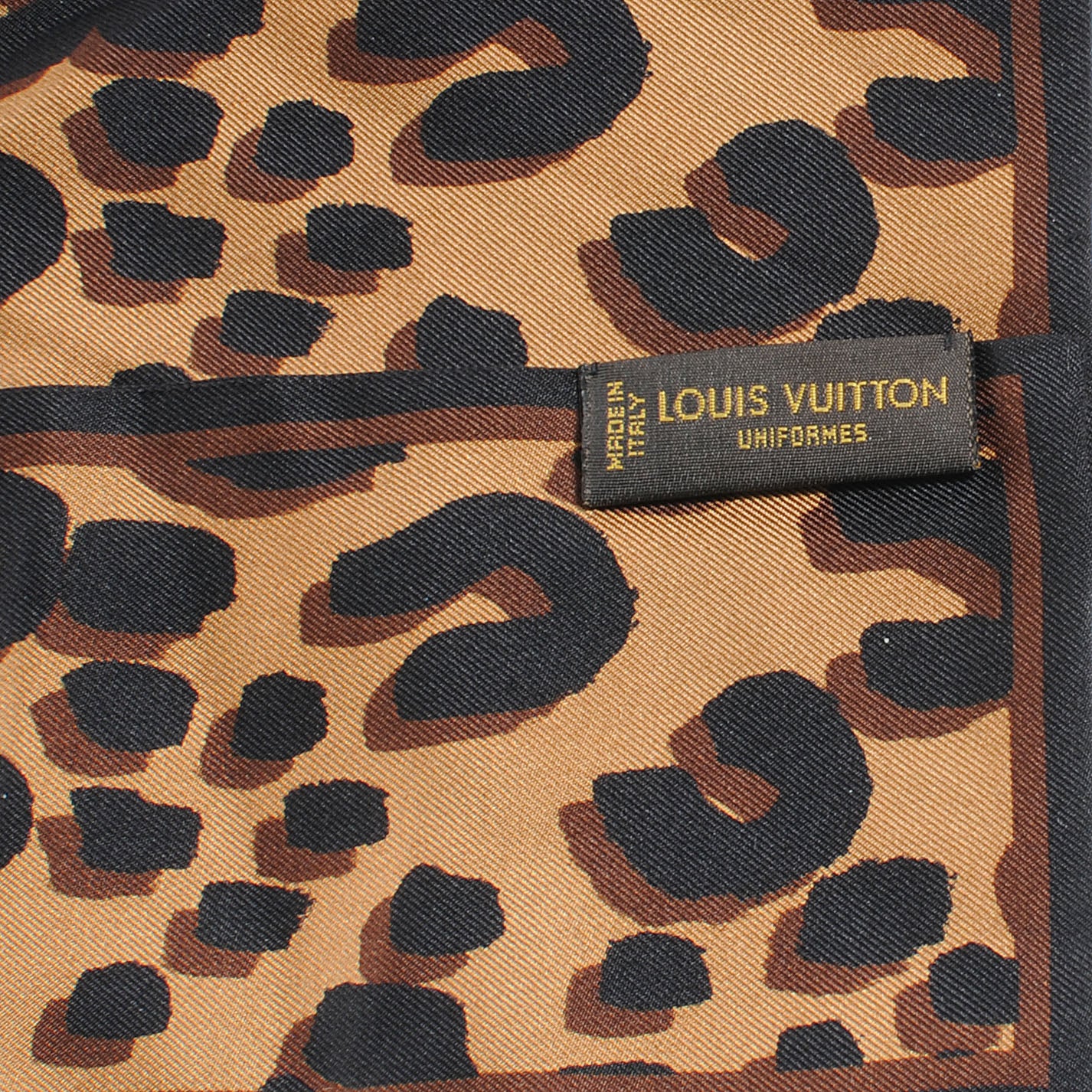 Silk Leopard Bandeau Scarf Marron