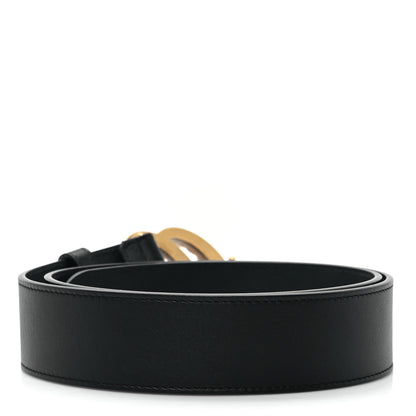 Gucci Moon Calfskin Pearl Double G 40mm Belt 85 34 Black Cream 2 of 4