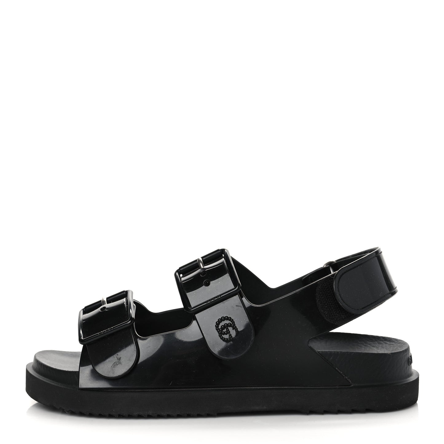 Rubber Mini Double G Womens Isla Dad Sandals 38 Black