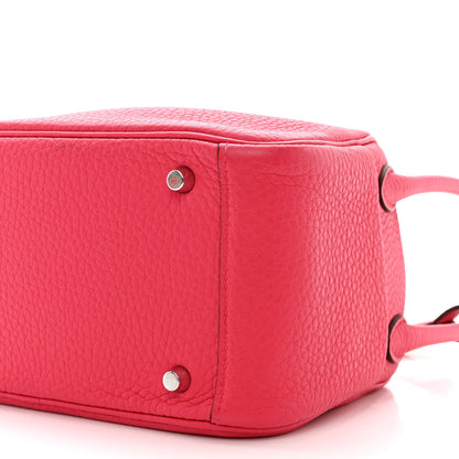 Hermes Taurillon Clemence Mini Lindy 20 Rose Extreme 10 of 12