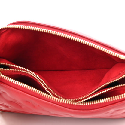 Louis Vuitton Mother of Pearl Lambskin Embossed Monogram Coussin BB Red Green 5 of 13