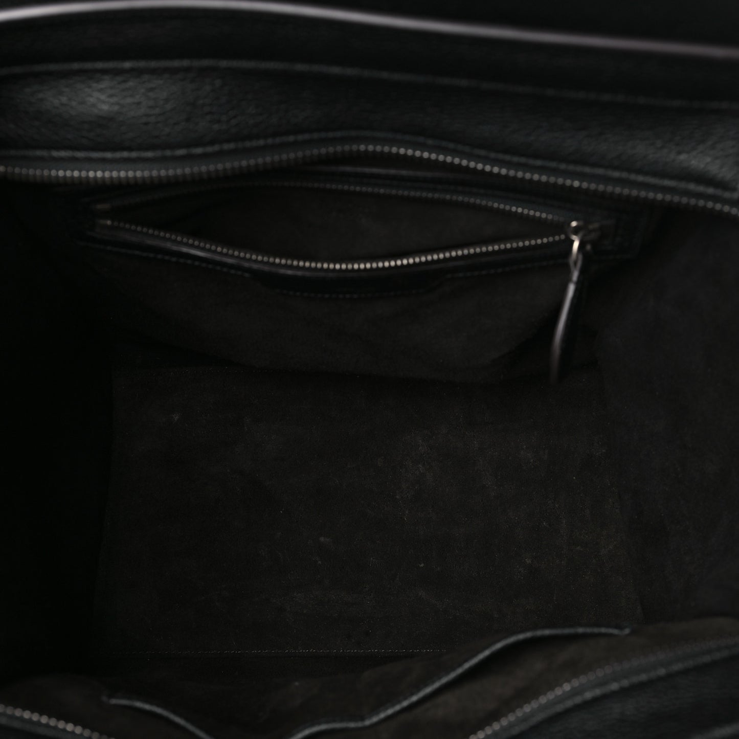 Drummed Calfskin Mini Luggage Black